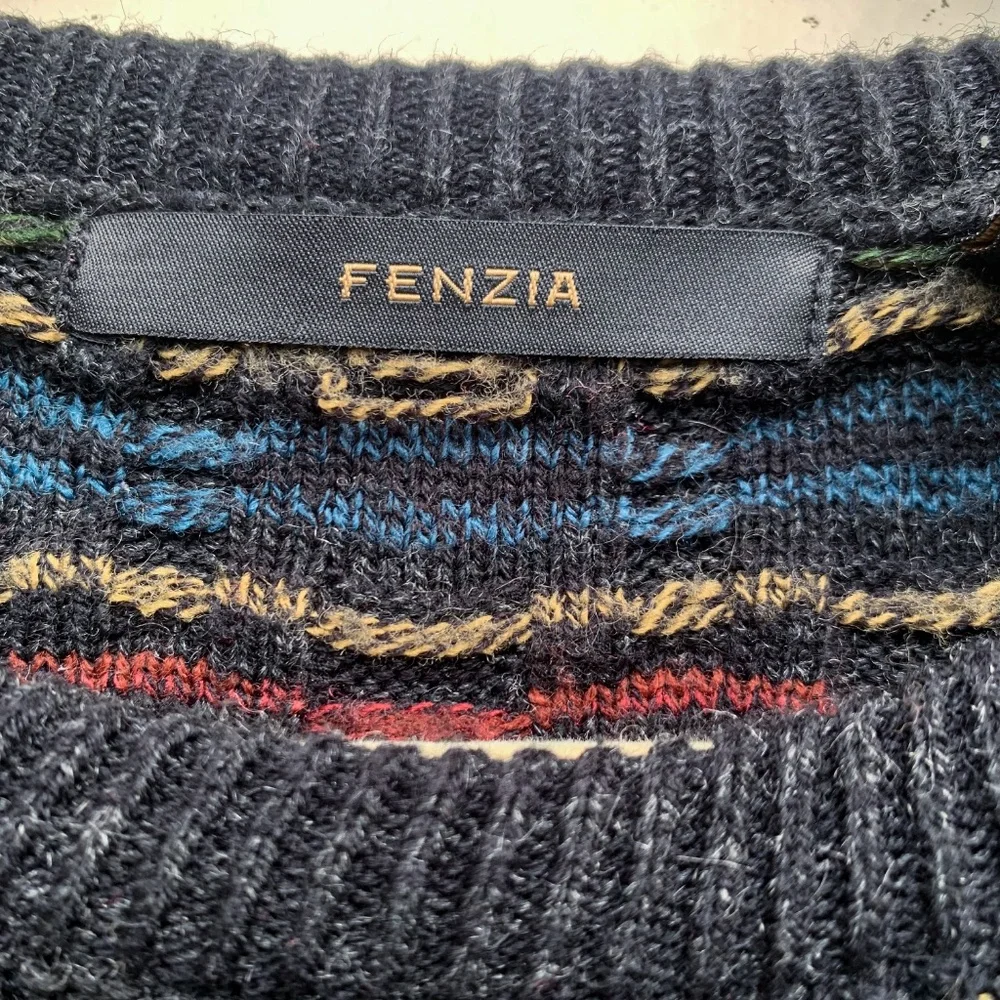 Fenzia Large Men's Pullover Sweater Academia Grandpacore Academia 90s‎